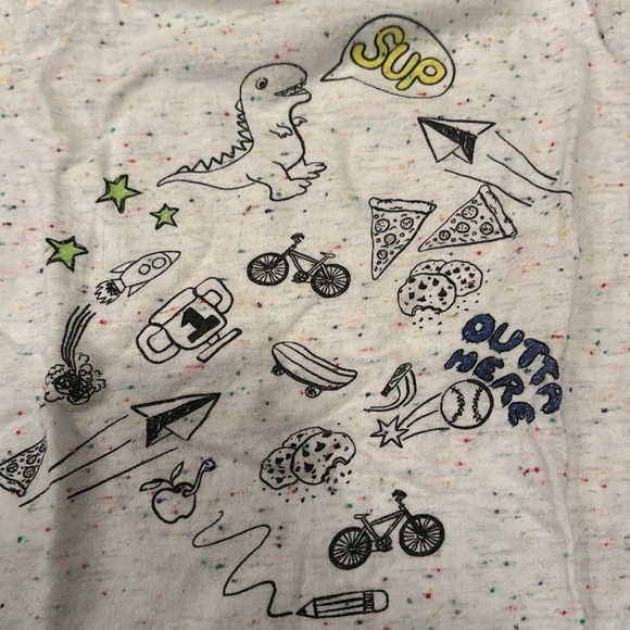 Sovereign Code Kids White Speckled Graphic T-Shirt Size 12M - Picture 4 of 4
